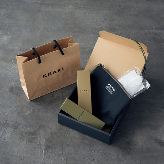 KHAKI スペシャルコフレ<洗顔料&オールインワンローション&ポーチ&洗顔泡立てネット>