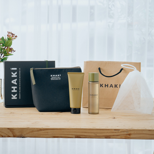 KHAKI スペシャルコフレ＜洗顔料＆オールインワンローション＆ポーチ＆洗顔泡立てネット＞