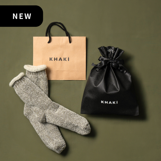 【ギフト】KHAKI 肌がチクチクしないルームソックス