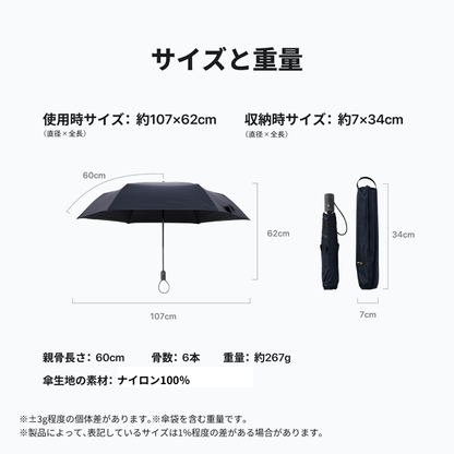 KHAKI  晴雨兼用傘 【CORDURA】