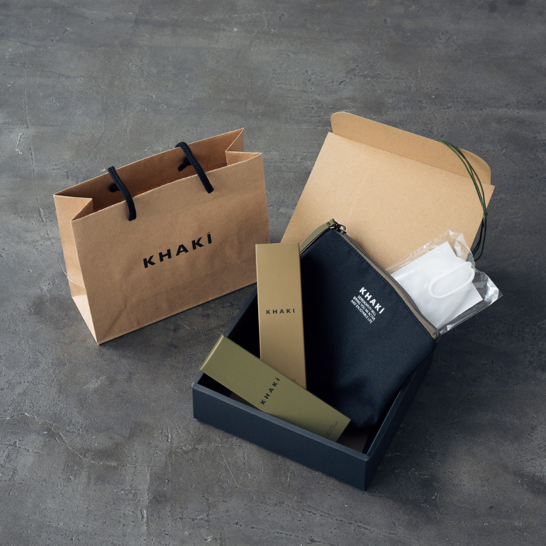 KHAKI スペシャルコフレ＜洗顔料＆オールインワンローション＆ポーチ＆洗顔泡立てネット＞