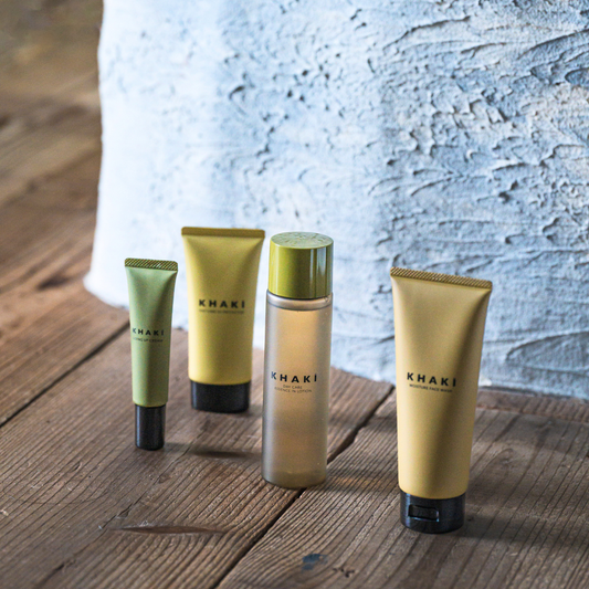 KHAKI コンプリートセット ＜洗顔料 & オールインワンローション & エイジングケアクリーム＆日焼け止め＞
