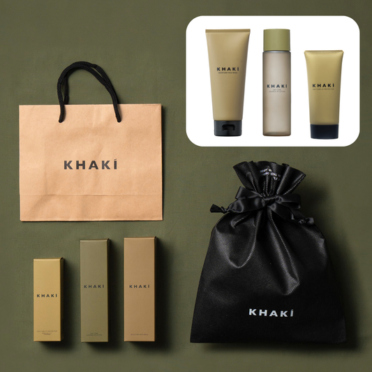 【ギフト】 KHAKI デイリーUVスキンケアセット ＜洗顔料 & オールインワンローション & 日焼け止めクリーム＞