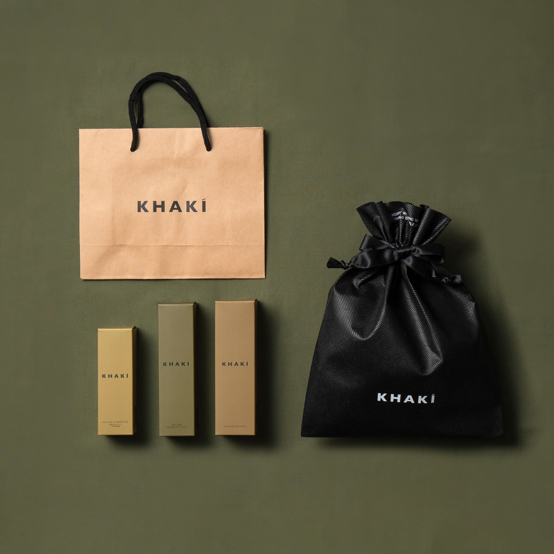 【ギフト】KHAKI コンプリートセット ＜洗顔料 & オールインワンローション & エイジングケアクリーム＆日焼け止め＞