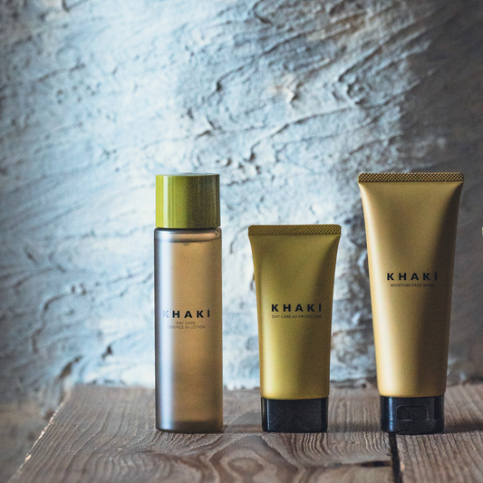 KHAKI デイリーUVスキンケアセット＜洗顔料 & オールインワンローション & 日焼け止め＞